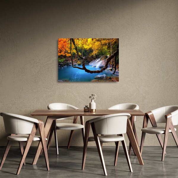 Staklena slika - Slapovi u Aziji (70x50 cm)