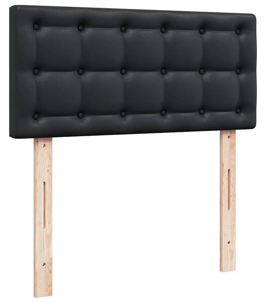 Otoman krevet s madracem crni 90x200 cm umjetna koža - Crna 90 x 200 cm Crna 90 x 200 cm