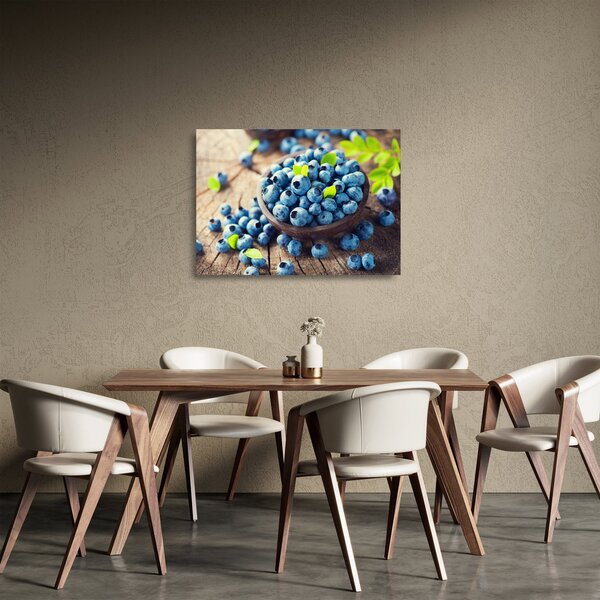 Staklena slika - Borovnice (70x50 cm)