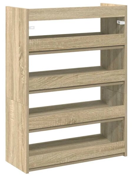 Stalak za cipele boja hrasta 60x25x81 cm konstruirano drvo - sonoma hrast 1 81 cm 60 cm
