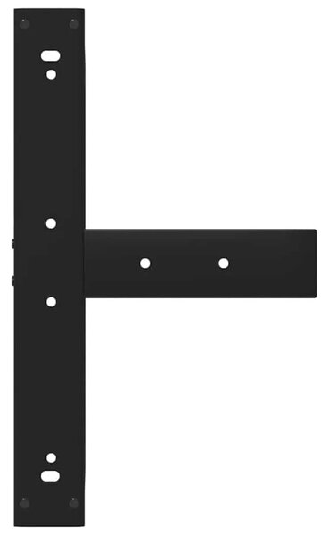 Noge za barski stol T-oblika 2 kom Crne 60x35x(100-101) cm Čelik - Crna 60 x 35 x (100-101) cm 2 1