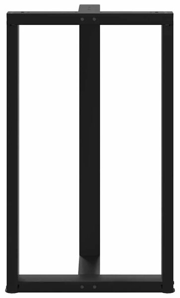 Noge za barski stol T-oblika 2 kom Crne 60x35x(100-101) cm Čelik - Crna 60 x 35 x (100-101) cm 2 1