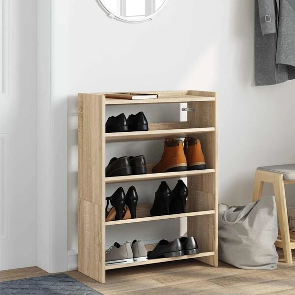 Stalak za cipele boja hrasta 60x25x81 cm konstruirano drvo - sonoma hrast 1 81 cm 60 cm