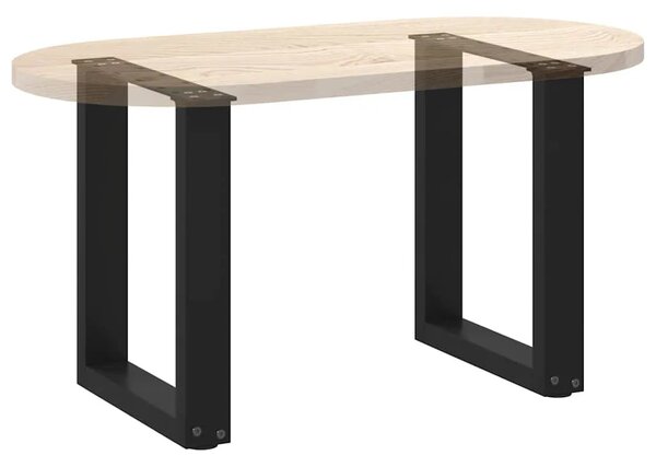 Noge za klub stolić U-oblik 2 kom Crne 38 x (42-43) cm Čelik - Crna 38 x (42-43) cm 2 1