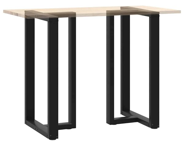 Noge za barski stol T-oblika 2 kom Crne 60x35x(100-101) cm Čelik - Crna 60 x 35 x (100-101) cm 2 1