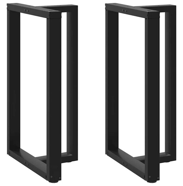 Noge za barski stol T-oblika 2 kom Crne 60x35x(100-101) cm Čelik - Crna 60 x 35 x (100-101) cm 2 1