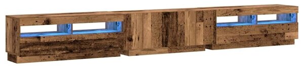 TV ormarić LED boja drva 300x35x40 cm konstruirano drvo - Staro drvo 1 Staro drvo