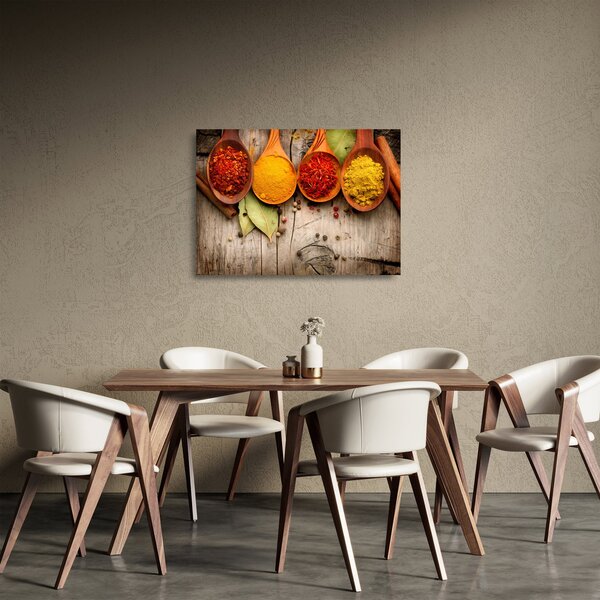 Staklena slika - Začini na drvetu (70x50 cm)