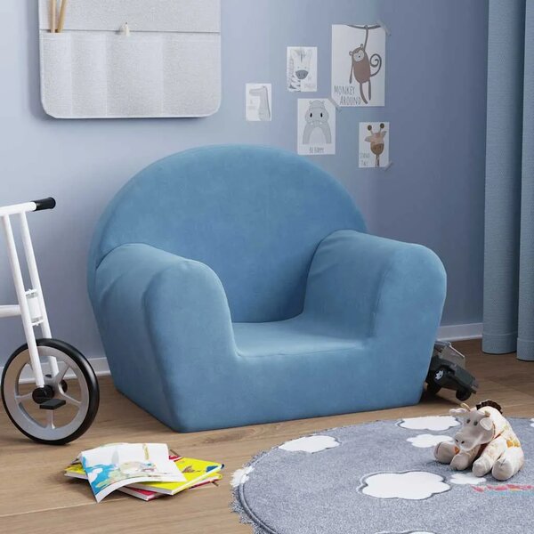 Dječja sofa plava mekana plišana - Plava Stolica Plava Stolica