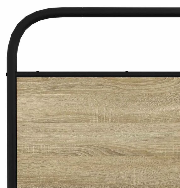 Metalni okvir kreveta bez madraca boja hrasta sonome 160x200 cm - sonoma hrast 160 x 200 cm s uzglavljem i podnožjem sonoma hras