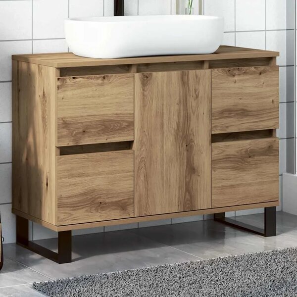 Kupaonski ormarić za Lavabo - Umivaonik boja hrasta konstruirano drvo - hrast artisan 1 1 Hrast artisan