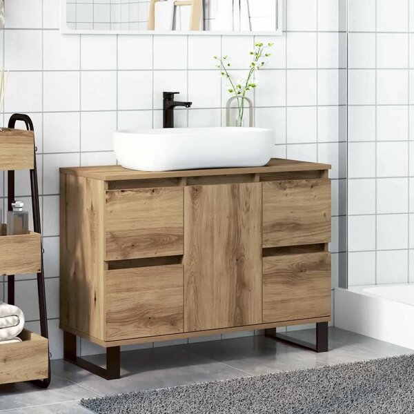 Kupaonski ormarić za Lavabo - Umivaonik boja hrasta konstruirano drvo - hrast artisan 1 1 Hrast artisan