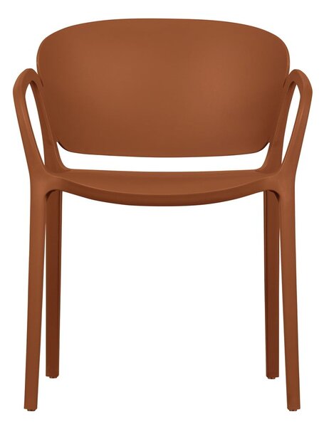 Ciglasta plastična blagovaonska stolica Bent – WOOOD