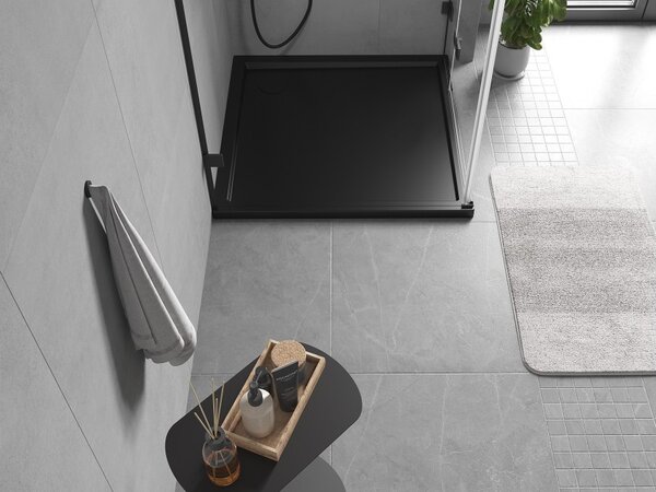 Mexen Flow kvadratni plitki tuš 85 x 85 cm, crni mat - 46S708585