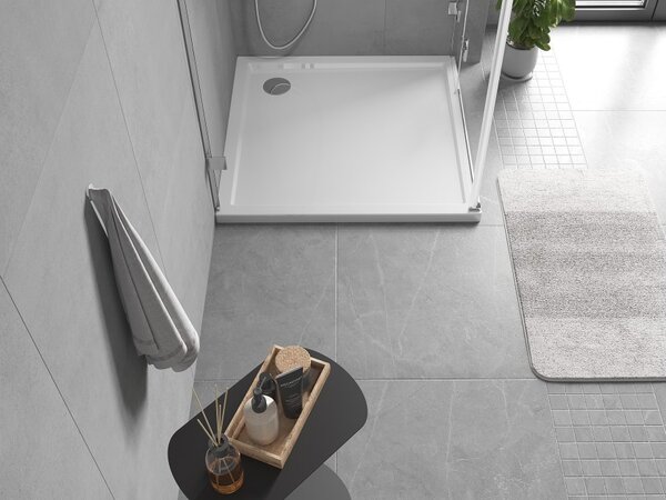 Mexen Flow kvadratni tuš kada slim 90 x 90 cm, bijeli sjaj - 46S109090