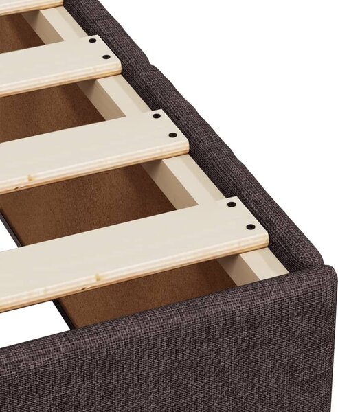 Krevet box spring s madracem tamnosmeđi 120 x 190 cm od tkanine - Tamno smeđa 120 x 190 cm Tamno smeđa 120 x 190 cm