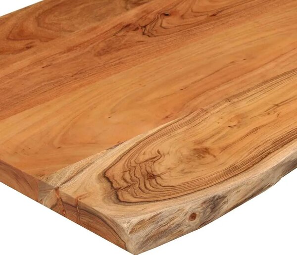 Kupaonska radna ploča 110x60x2 5 cm pravokutna od drva bagrema - Prirodna 110 x 60 x 2.5 cm 1 Masivno bagremovo drvo