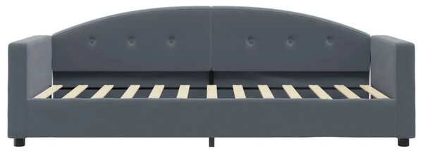Dnevni krevet s madracem tamnosivi 80 x 200 cm baršunasti - Tamno siva 80 x 200 cm s madracem Tamno siva