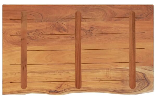 Kupaonska radna ploča 110x60x2 5 cm pravokutna od drva bagrema - Prirodna 110 x 60 x 2.5 cm 1 Masivno bagremovo drvo