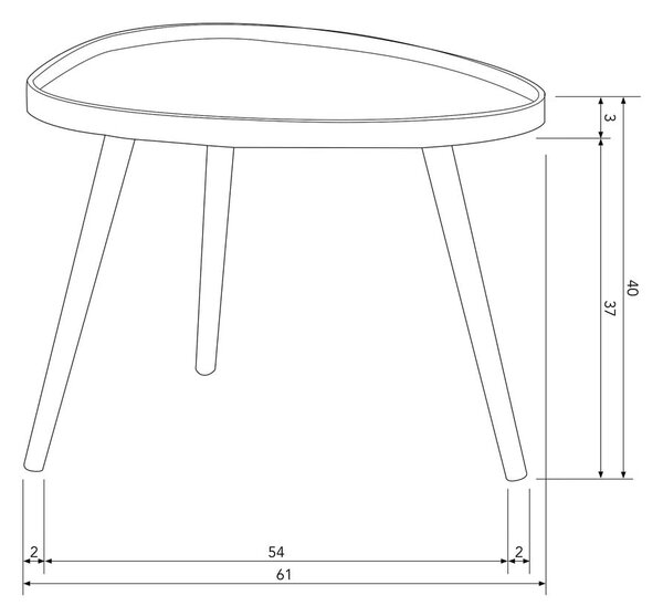 Pomoćni stol 50x61 cm Mae – WOOOD