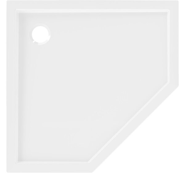 Mexen Flow pentagonalna tuš kada slim 90 x 90 cm, bijeli sjaj - 46P109090