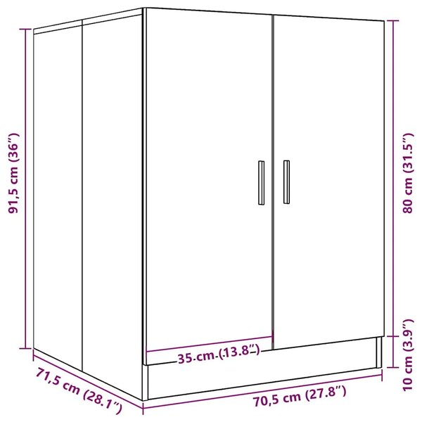 Ormarić za perilicu rublja siva boja betona 70 5x71 5x91 5 cm - Beton siva 1 Beton siva