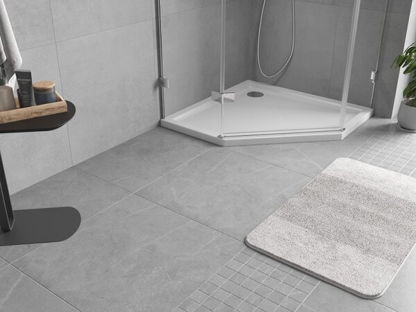 Mexen Flow pentagonalna tuš kada slim 90 x 90 cm, bijeli sjaj - 46P109090