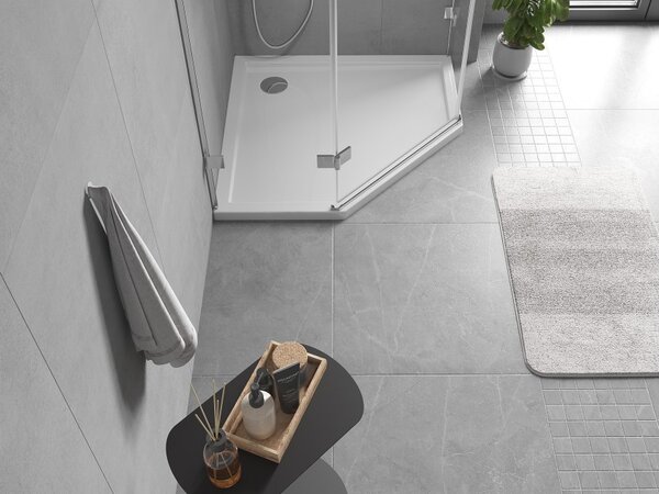 Mexen Flow pentagonalna tuš kada slim 90 x 90 cm, bijeli sjaj - 46P109090