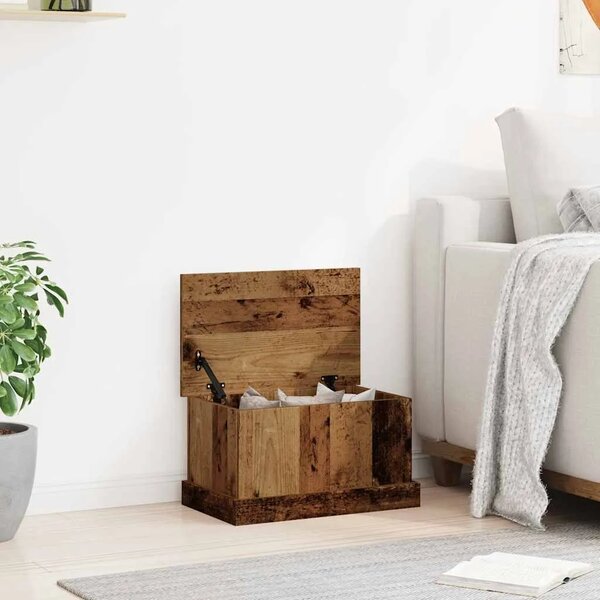 Kutija za pohranu boja staro drvo 30x50x28 cm konstruirano drvo - Staro drvo 30 x 50 x 28 cm 1 Staro drvo