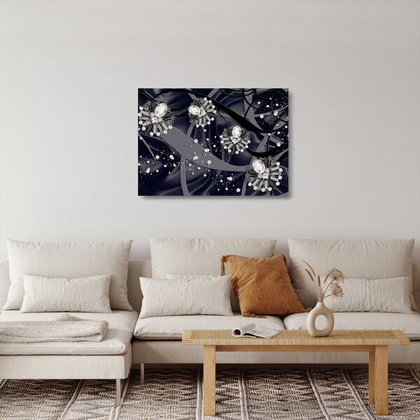 Staklena slika - Dijamanti u svemiru (70x50 cm)
