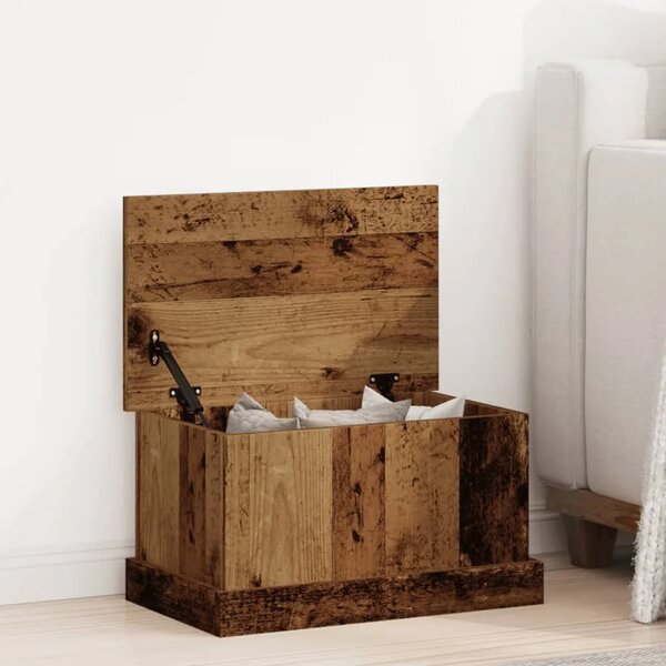 Kutija za pohranu boja staro drvo 30x50x28 cm konstruirano drvo - Staro drvo 30 x 50 x 28 cm 1 Staro drvo