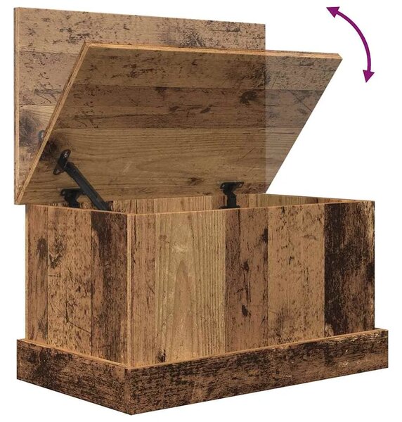 Kutija za pohranu boja staro drvo 30x50x28 cm konstruirano drvo - Staro drvo 30 x 50 x 28 cm 1 Staro drvo