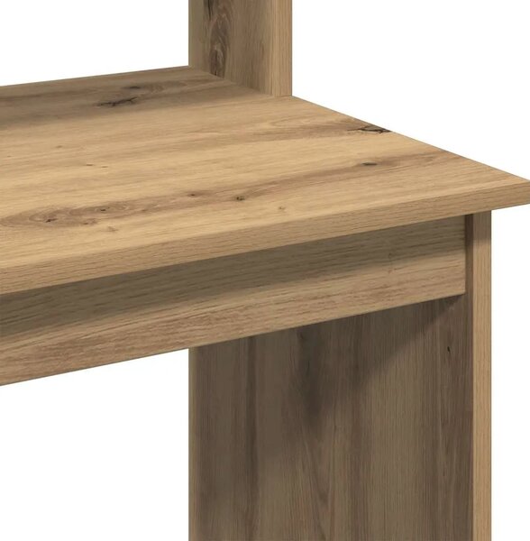 Radni stol s policama boja hrasta artisan 102x45x148 cm drveni - hrast artisan Hrast artisan