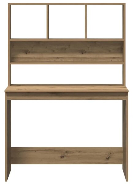 Radni stol s policama boja hrasta artisan 102x45x148 cm drveni - hrast artisan Hrast artisan