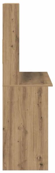 Radni stol s policama boja hrasta artisan 102x45x148 cm drveni - hrast artisan Hrast artisan