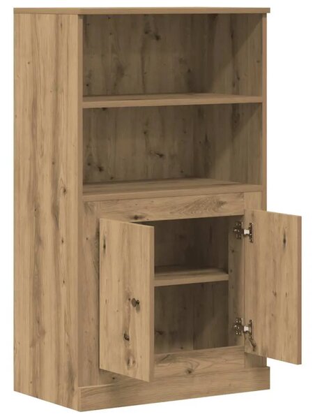 Visoka komoda boja hrasta 60x35 5x103 5 cm konstruirano drvo - Boja hrasta 1 Boja hrasta
