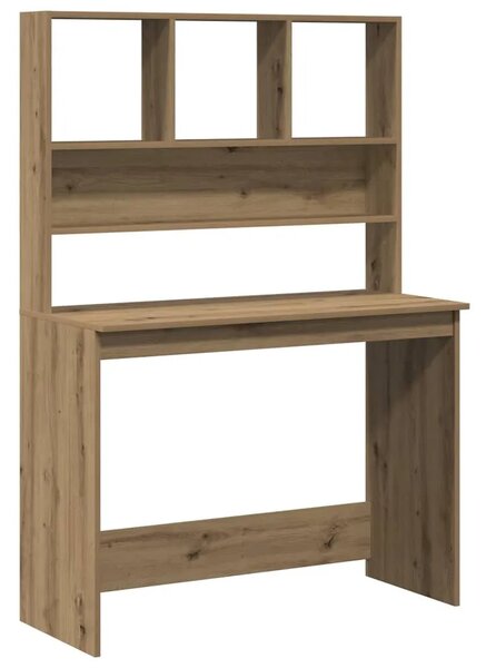 Radni stol s policama boja hrasta artisan 102x45x148 cm drveni - hrast artisan Hrast artisan
