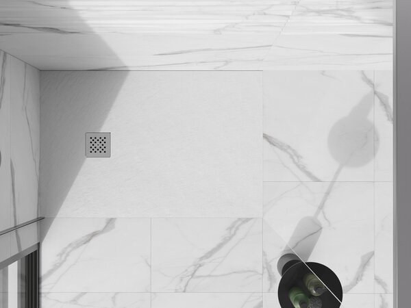 Mexen Stone+ pravokutna kompozitna tuš kada 90 x 80 cm, bijela - 44108090
