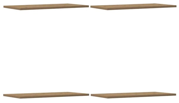 Zidne police 4 kom boja hrasta 60x30x1 5 cm konstruirano drvo - hrast artisan 60 x 30 x 1.5 cm 4 Hrast artisan