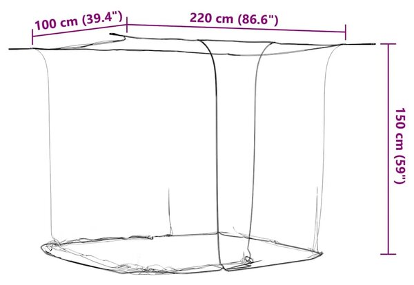 Viseća mreža protiv komaraca 156 bijela 220 x 100 x 150 cm - Bijela 220 x 100 x 150 cm 1 220 x 100 x 150 cm