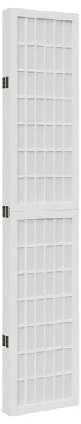 Paravan - Sobna pregrada s 5 panela bijela od masivnog drva paulovnije - 40 x 180 cm 1 5 40 x 180 cm