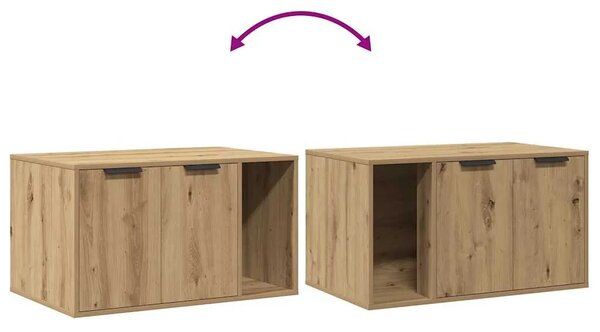 Kutija za mačji pijesakboja hrasta 80x50x45cm konstruirano drvo - Boja hrasta 80 x 50 x 45 cm Boja hrasta 80 x 50 x 45 cm