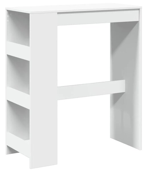 Barski stol s držačima bijeli 90x40x103 5 cm konstruirano drvo - Bijela 1 Bijela