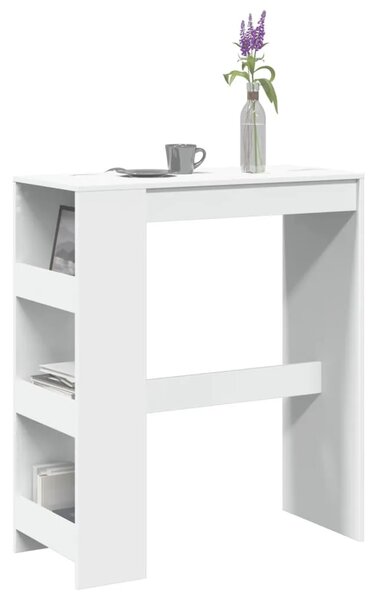 Barski stol s držačima bijeli 90x40x103 5 cm konstruirano drvo - Bijela 1 Bijela
