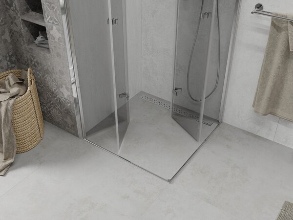 Mexen Lima Duo sklopiva tuš kabina 90 x 90 cm, prozirna, krom - 856-090-090-02-00