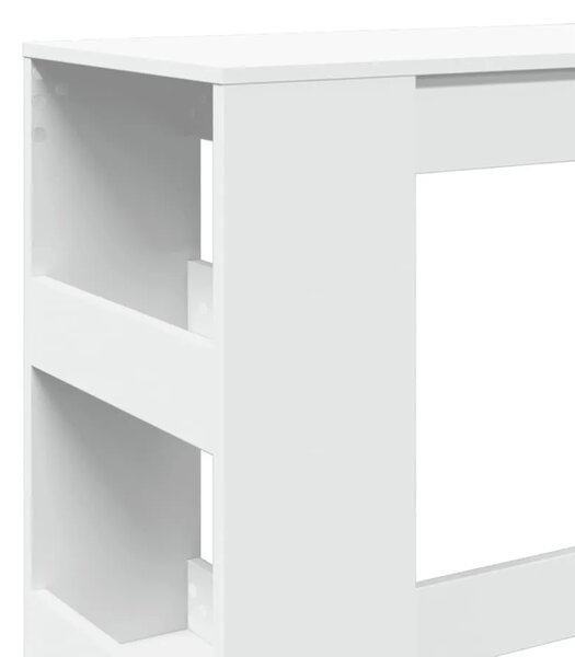 Barski stol s držačima bijeli 90x40x103 5 cm konstruirano drvo - Bijela 1 Bijela