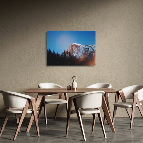 Staklena slika - Noćni planinski vrh (70x50 cm)