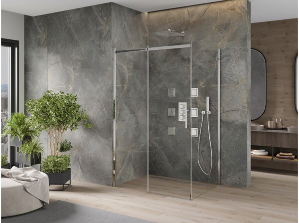 Mexen Omega klizna tuš kabina 100 x 80 cm, transparentna, krom - 825-100-080-01-00