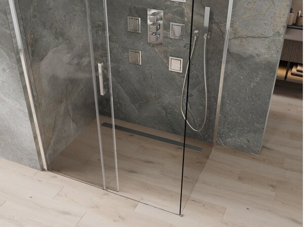 Mexen Omega klizna tuš kabina 100 x 80 cm, transparentna, krom - 825-100-080-01-00