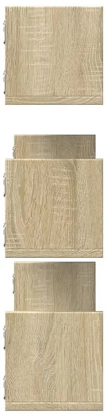 Zidne police 3 kom boja hrasta 80x18x18 cm konstruirano drvo - sonoma hrast 80 x 18 x 18 cm 1 1